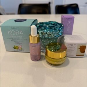 New Kora Organics Skincare Set - Turmeric, Active Algae, Plant Stem Cell Serum